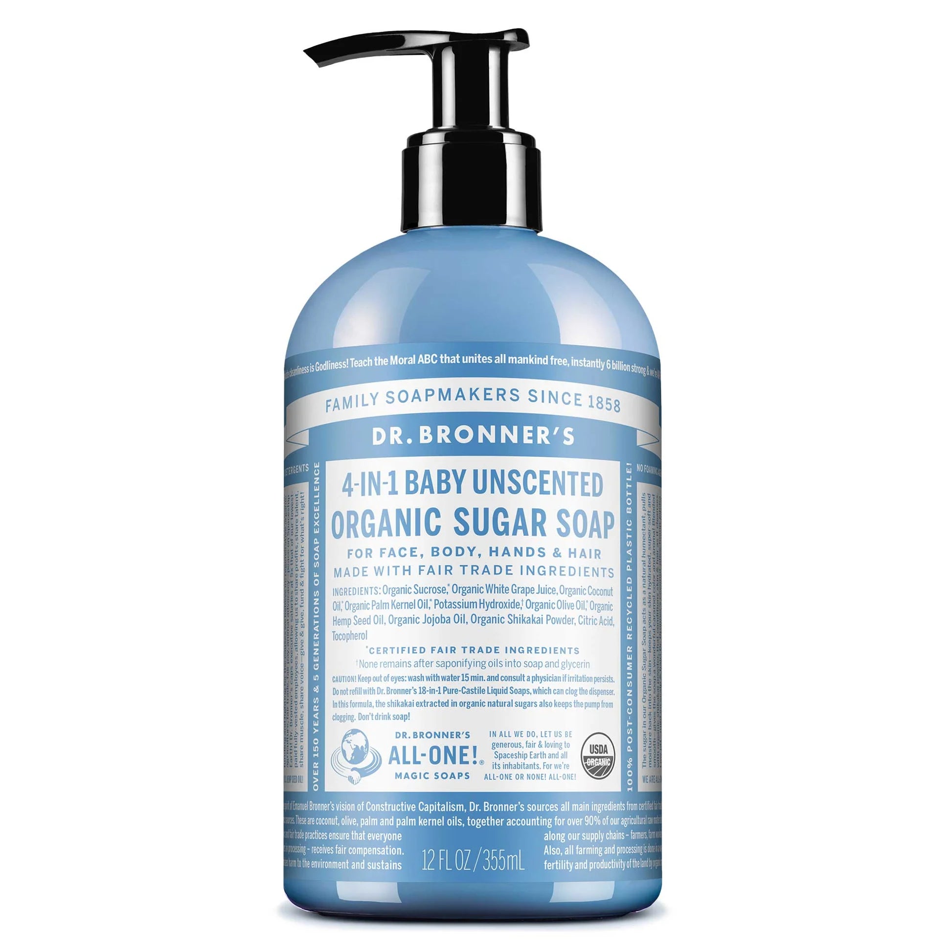 Dr Bronner Organic Sugar Soap Unscented1