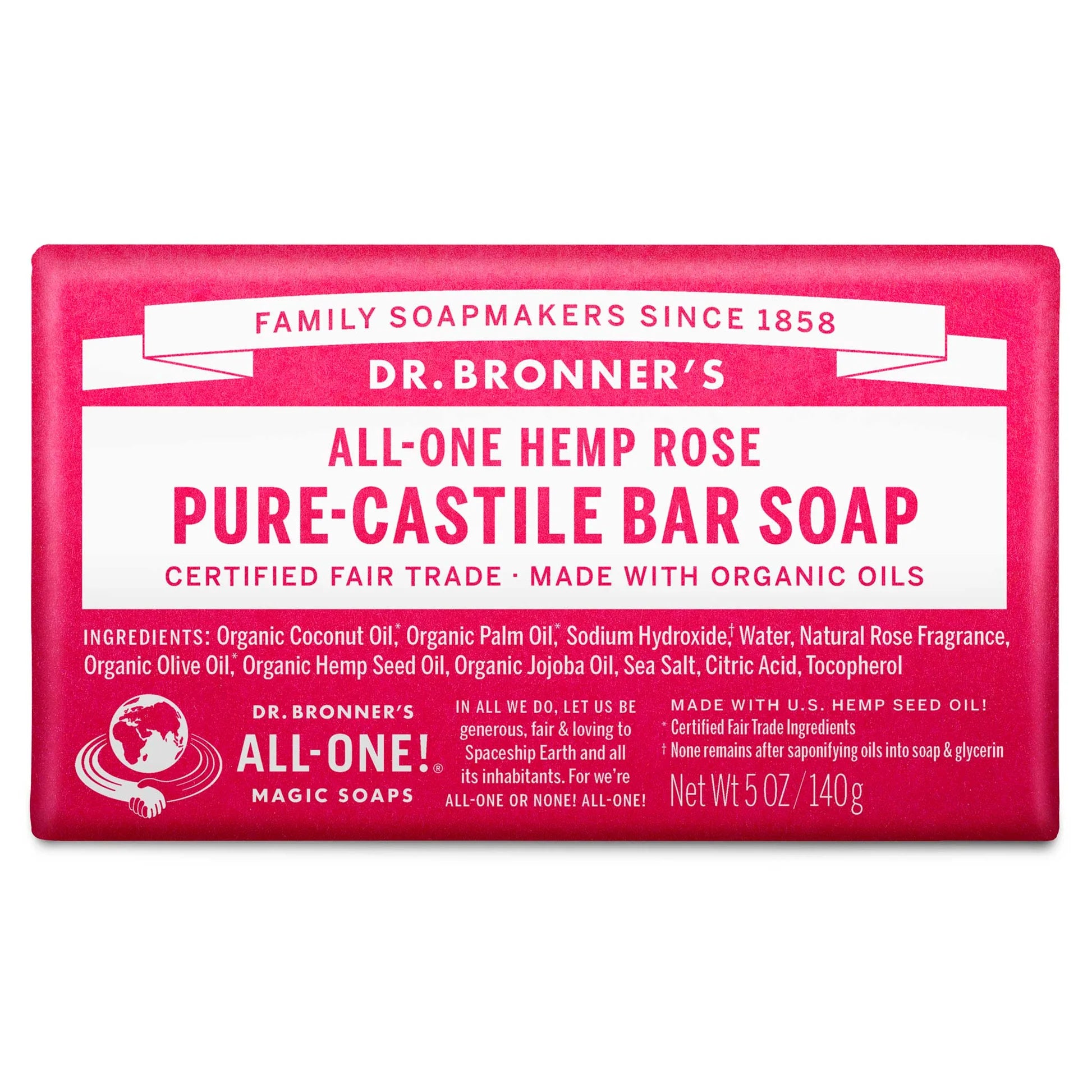 Dr Bronner Bar Rose